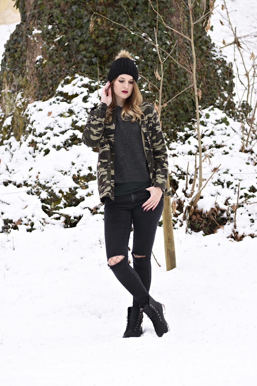 Camouflage Jacket Look - Fashionladyloves