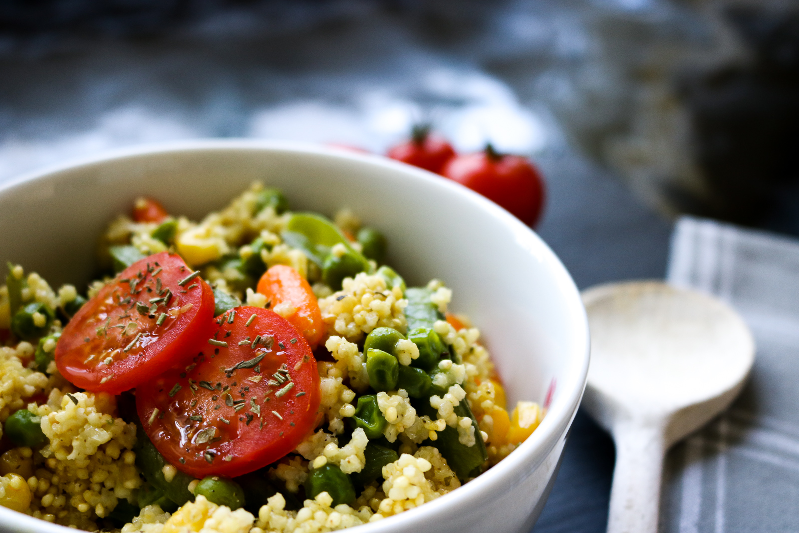 Schnelle Hirse-Gemüse-Pfanne - schnelles Rezept für die gesunde Küche - gesund und schnell kochen - kochen mit Hirse - schnelles Gericht - Fashionladyloves by Tamara Wagner - Food Blog aus Graz Österreich